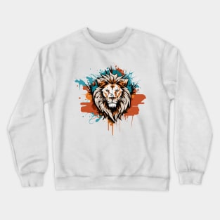 Graffiti Paint Lion Creative Inspiration Crewneck Sweatshirt